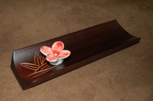 Incense Holder + Wooden Base Set